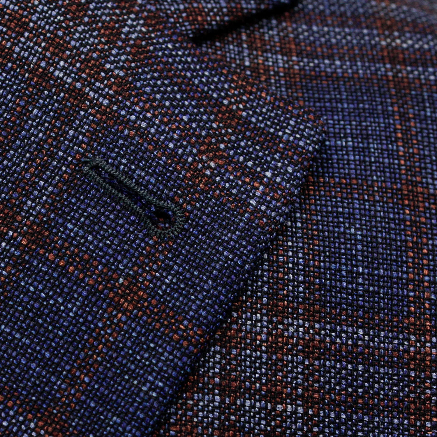 Blue & Burgundy Check Wool/Silk/Linen Midland Contemporary Fit Sport Jacket - Jack Victor - Image 5