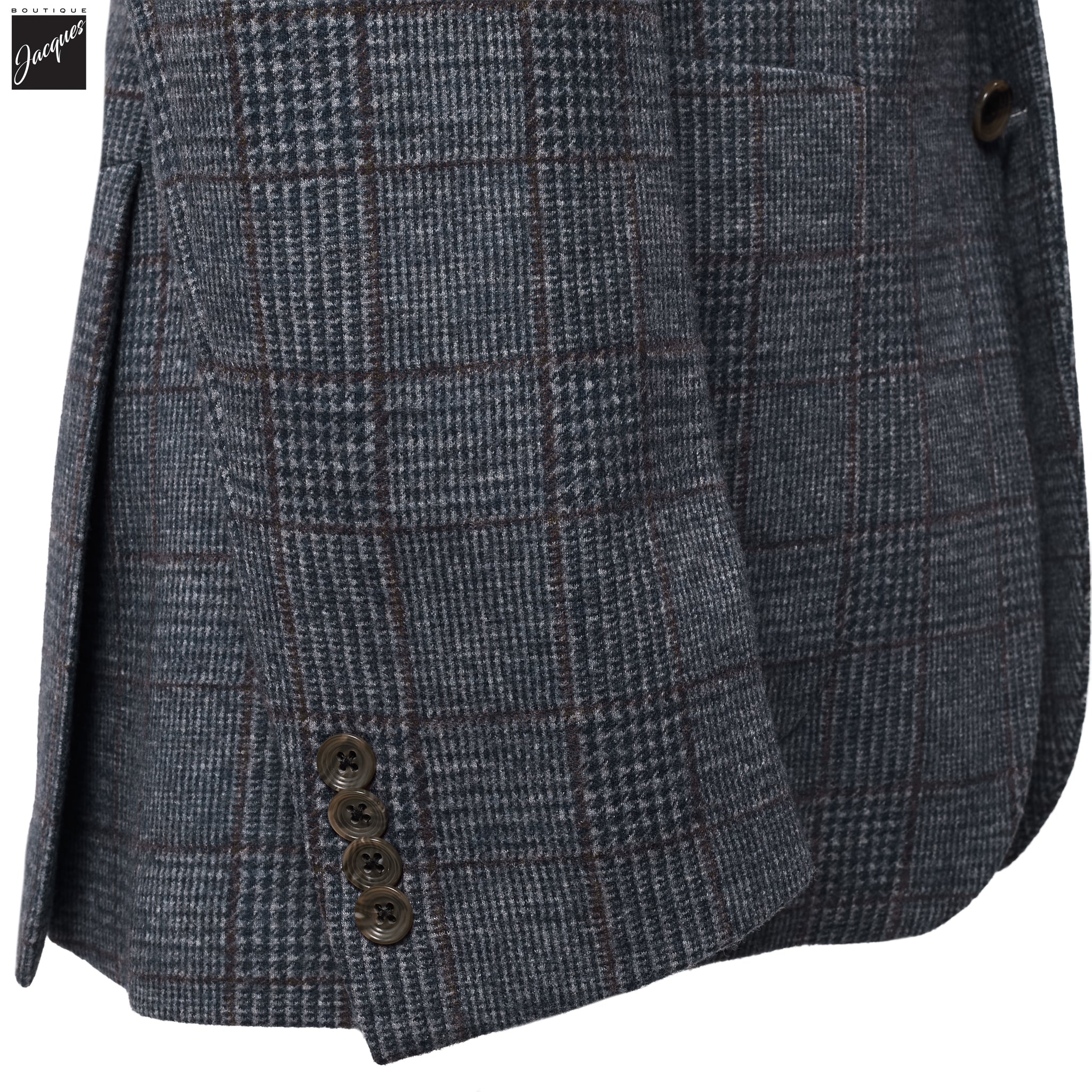 Blue Check Superfine Wool Hartford Contemporary Fit Knitted Sport Jacket - Jack Victor - Image 5