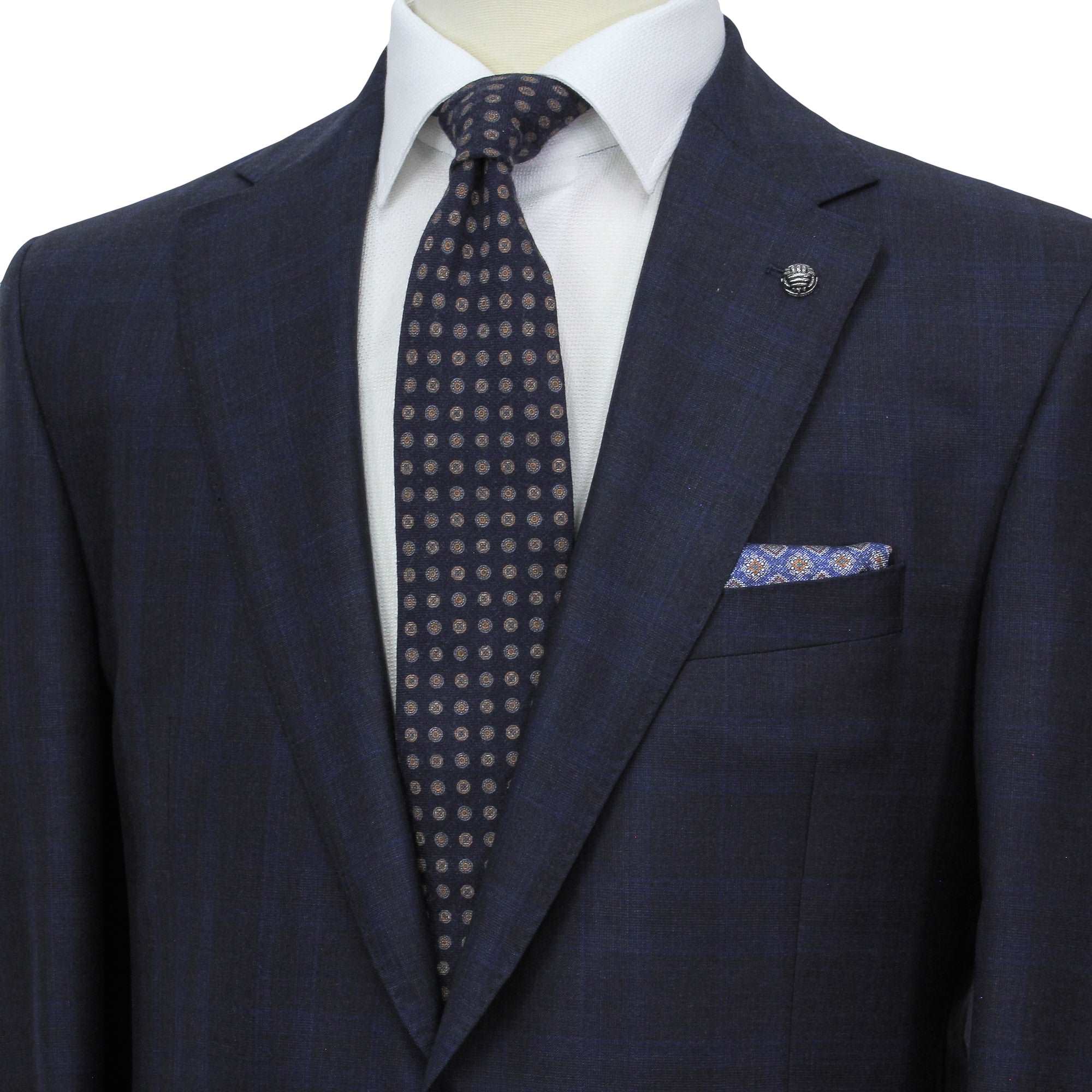 Blue Check Super 200's Wool Essence Modern Fit Suit - Jack Victor 1913 - Image 5