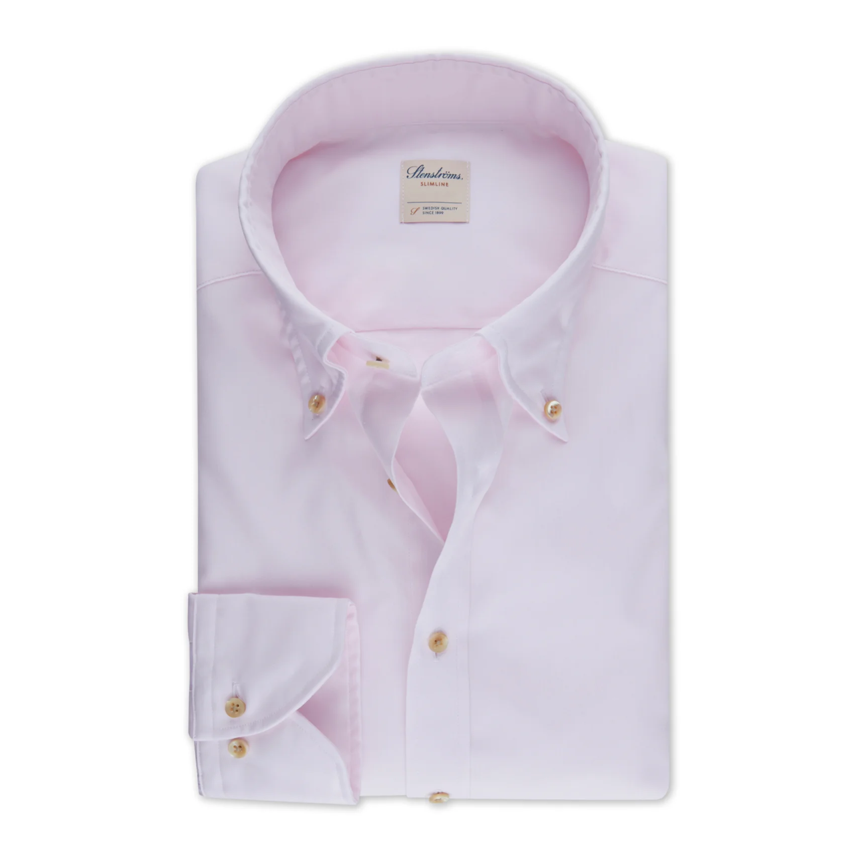 Casual Pink Fitted Body Oxford Shirt - Stenströms