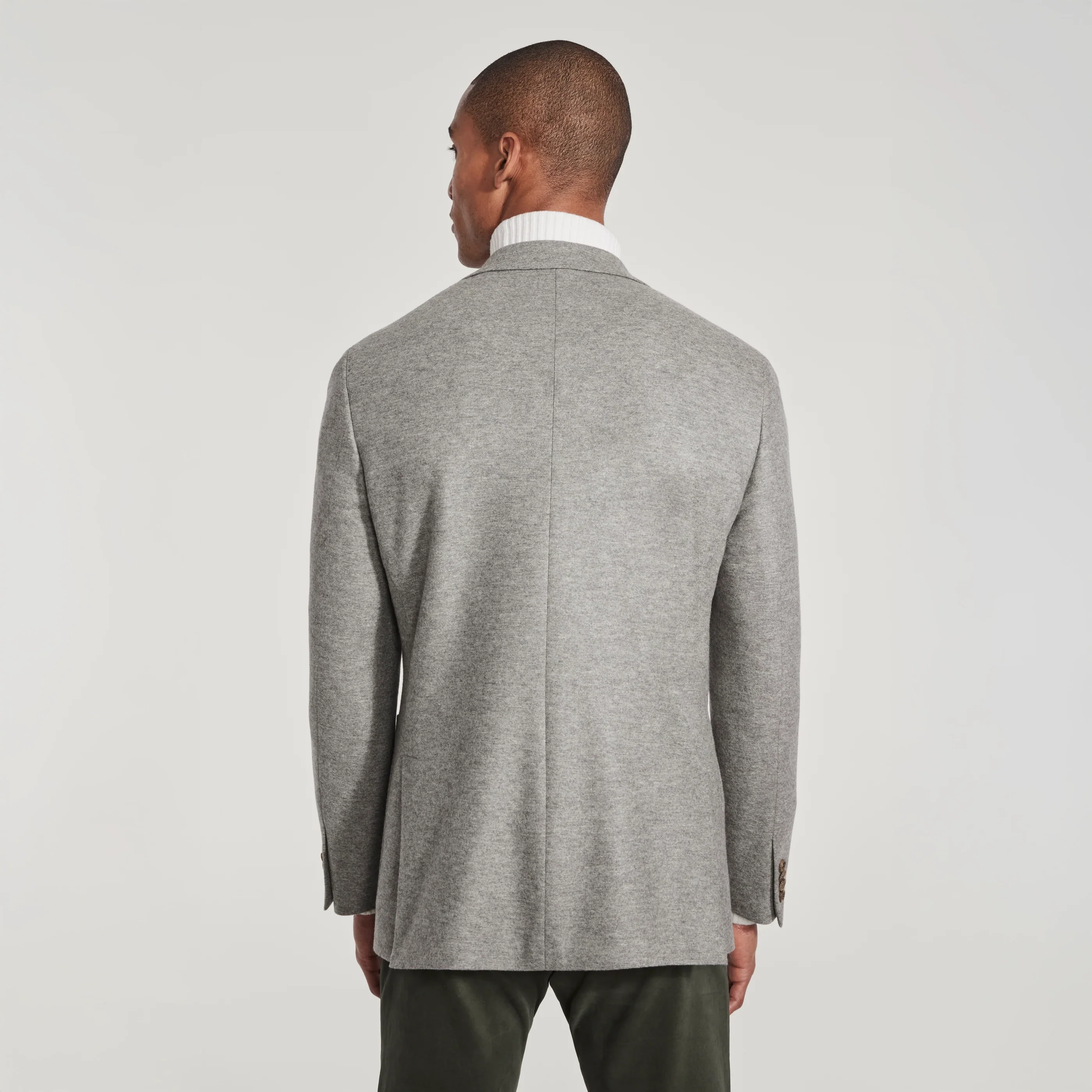 Gray Knitted Cashmere-Award Darwin Contemporary Knit Sport Jacket - Jack Victor - Image 3