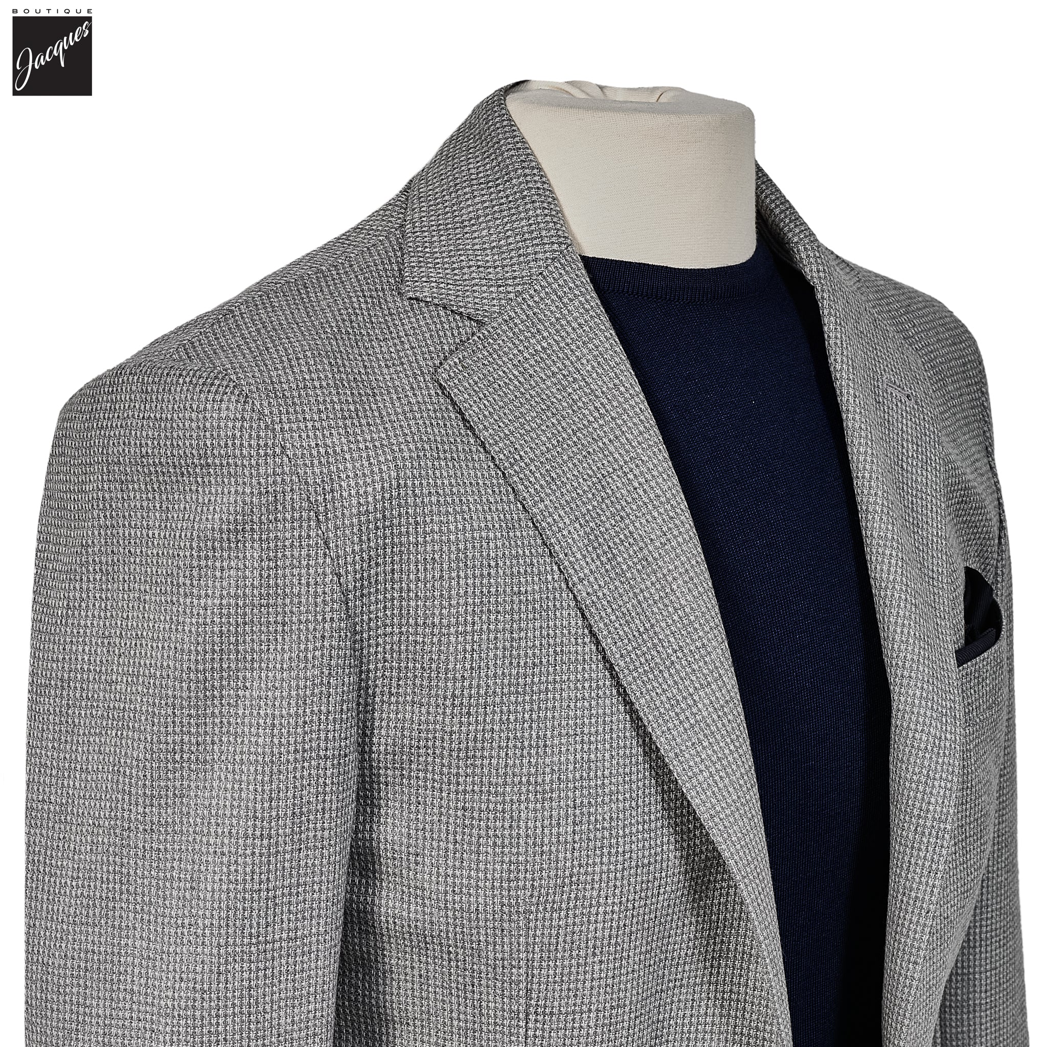 Gray Neat Hybrid Bib Modern Fit Sport Coat - Corneliani - Image 3