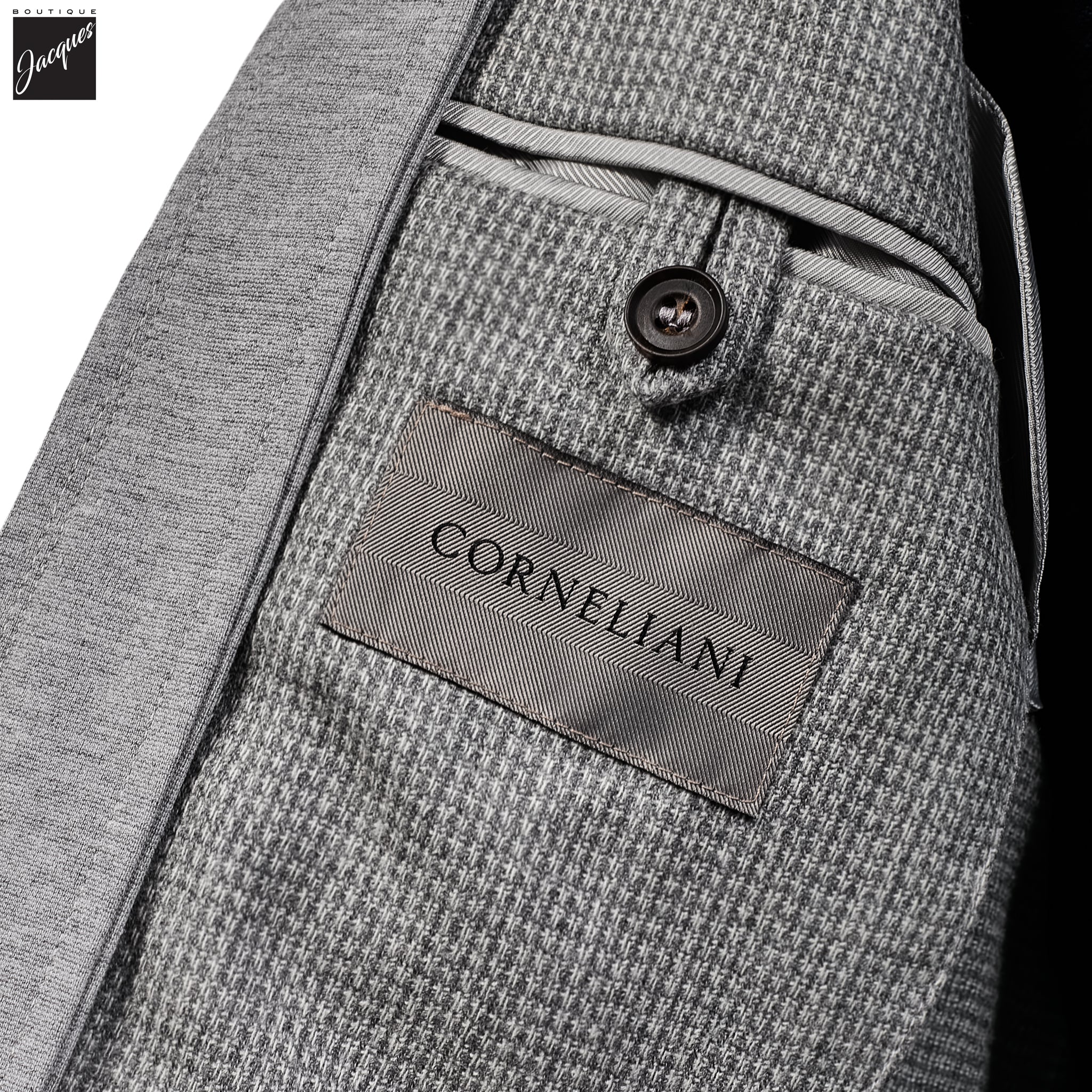 Gray Neat Hybrid Bib Modern Fit Sport Coat - Corneliani - Image 5