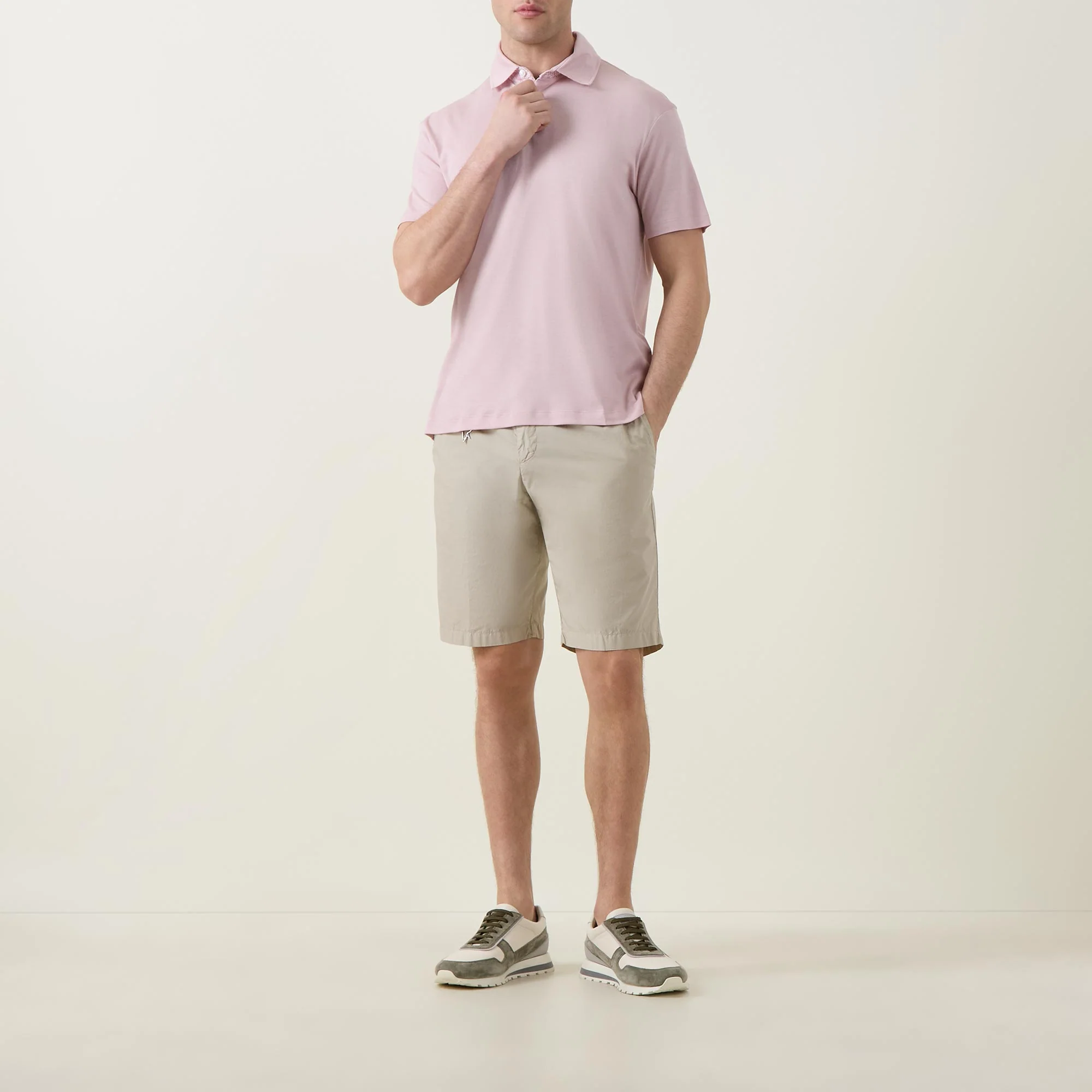 Khaki Ultra-Light Poplin Cotton Bermuda Shorts - Paul & Shark - Image 2