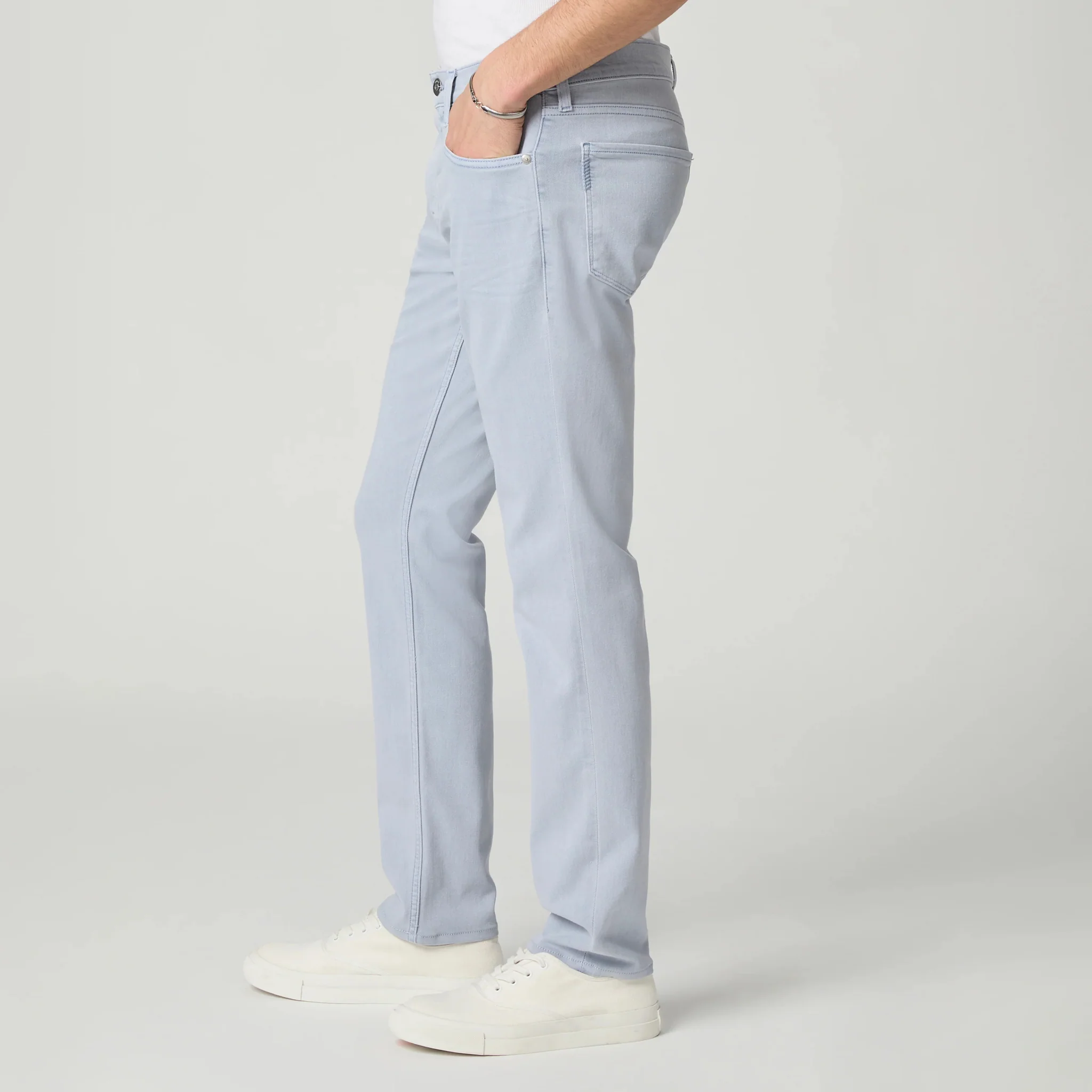 Lennox - Sea Blue - Slim Fit Transcend Jeans - PAIGE - Image 3