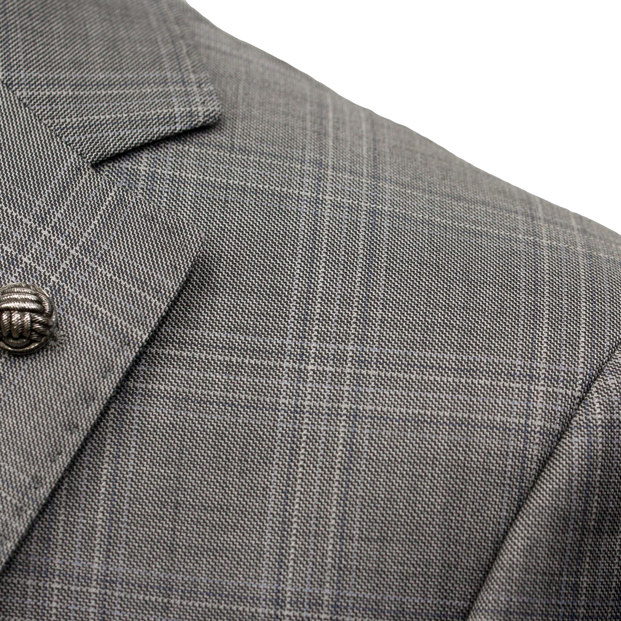 Mid-Gray Check Esprit Modern Fit Super 110s Wool Suit - Jack Victor - Image 4