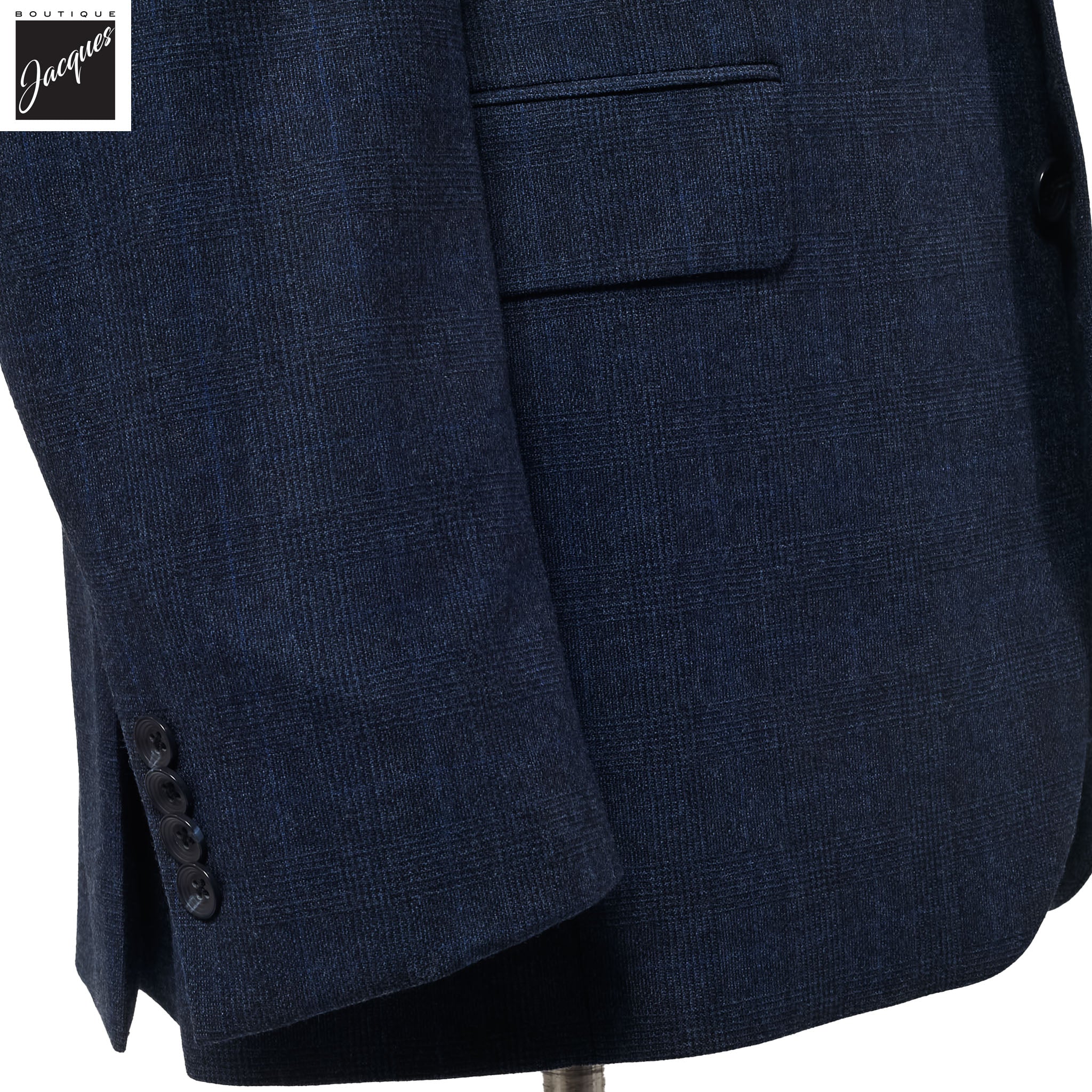 Navy Check Gibson Classic Fit Wool & Cashmere Suit - Jack Victor - Image 3