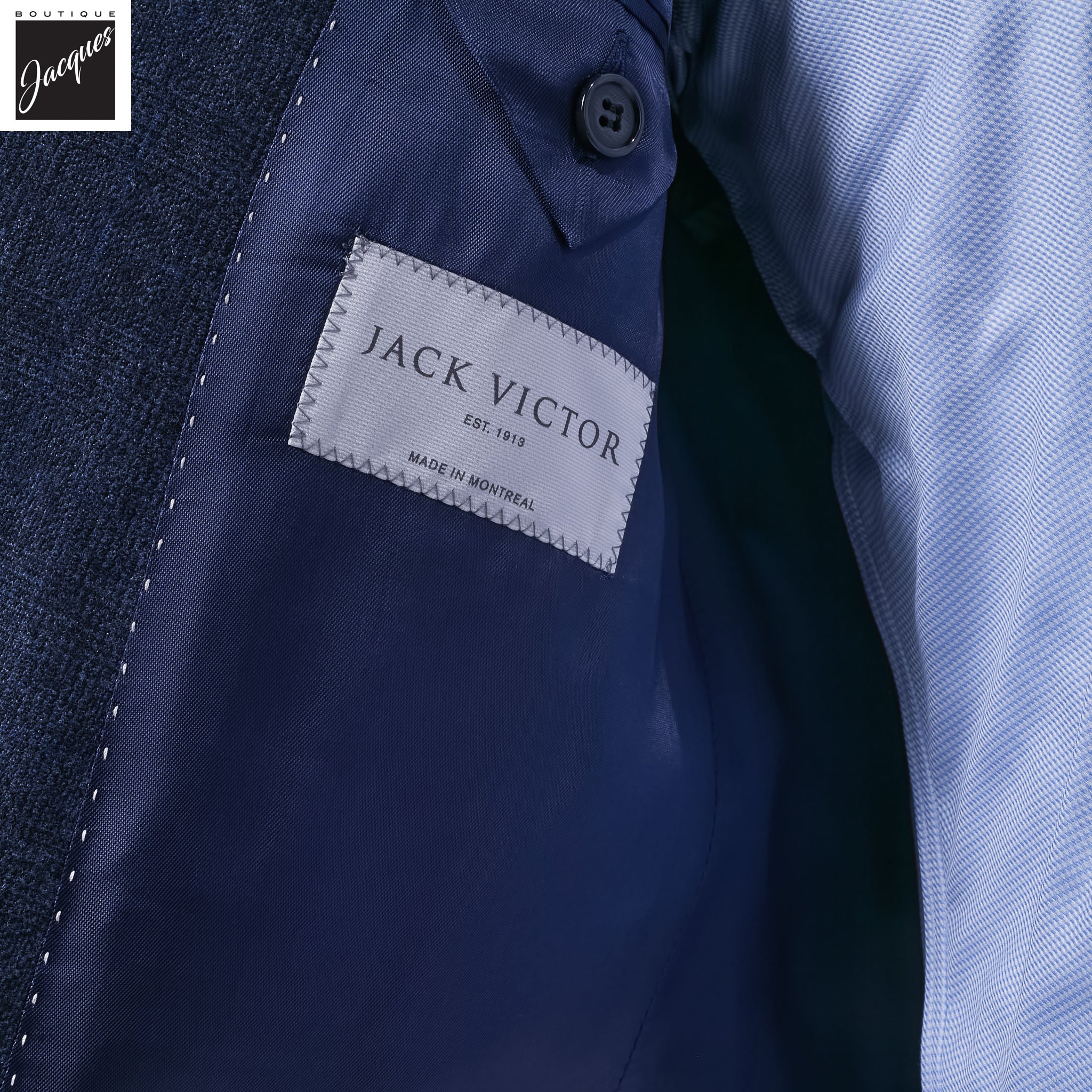 Navy Check Gibson Classic Fit Wool & Cashmere Suit - Jack Victor - Image 4