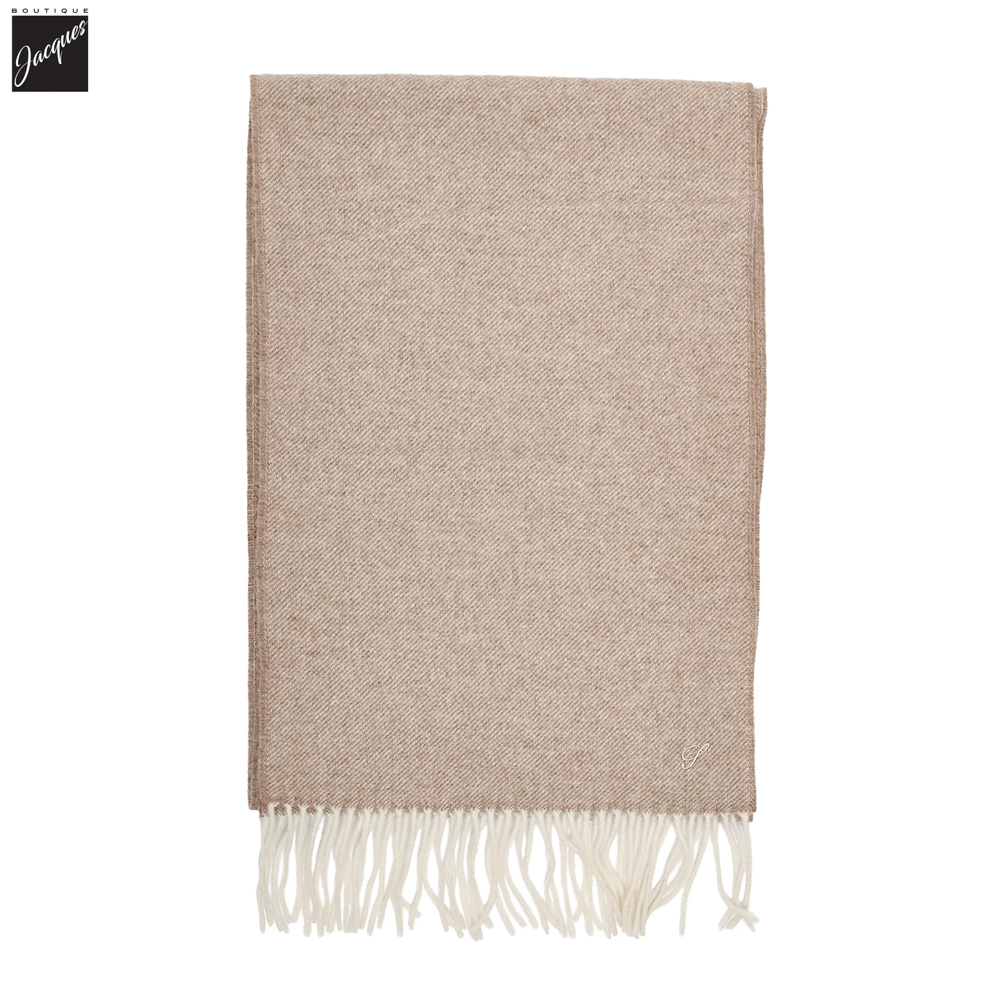 Sand Solid Wool Scarf - Stenströms - Image 2
