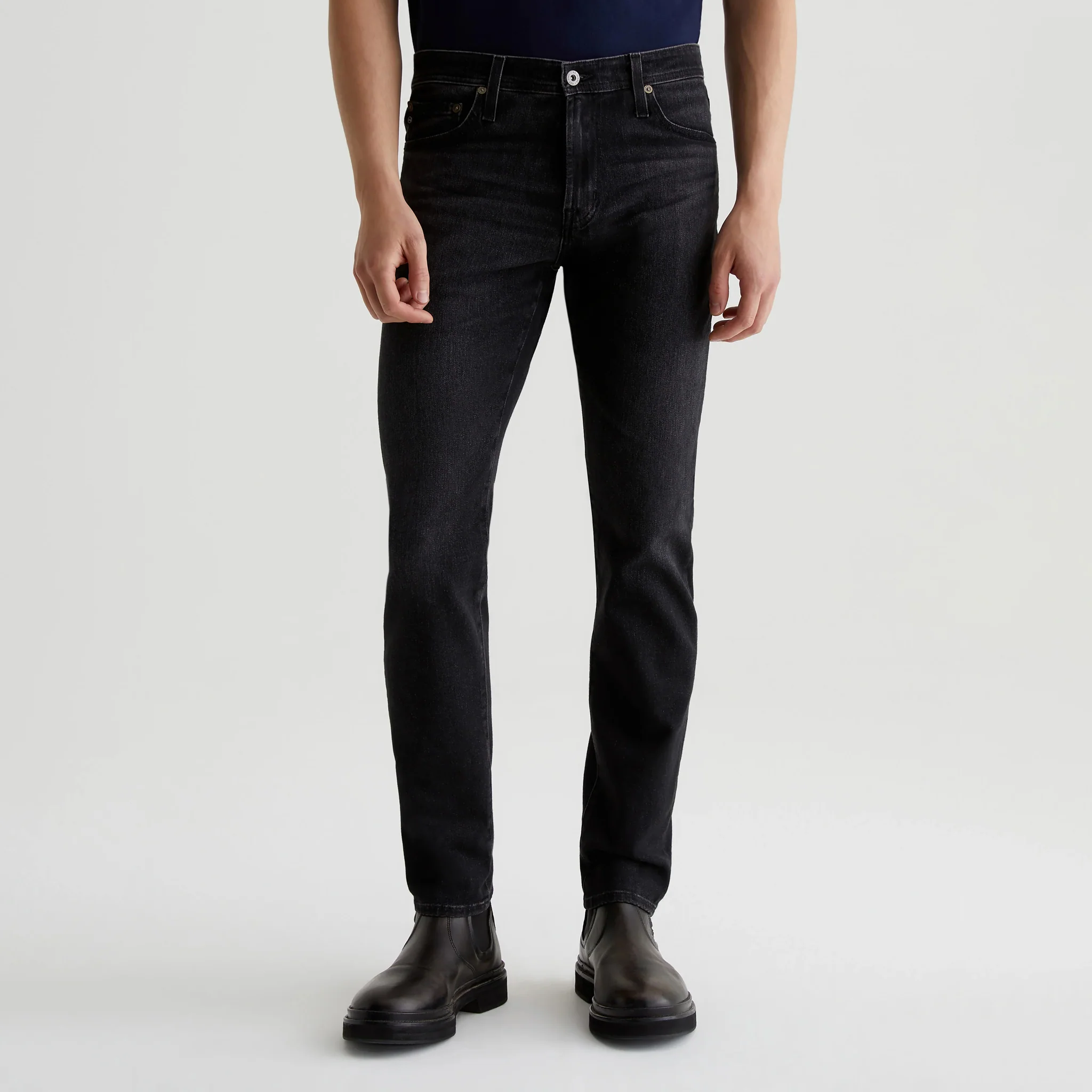 Trophy Black Washed Cloud Soft Denim Tellis Modern Slim Fit Jeans - AG - Image 2