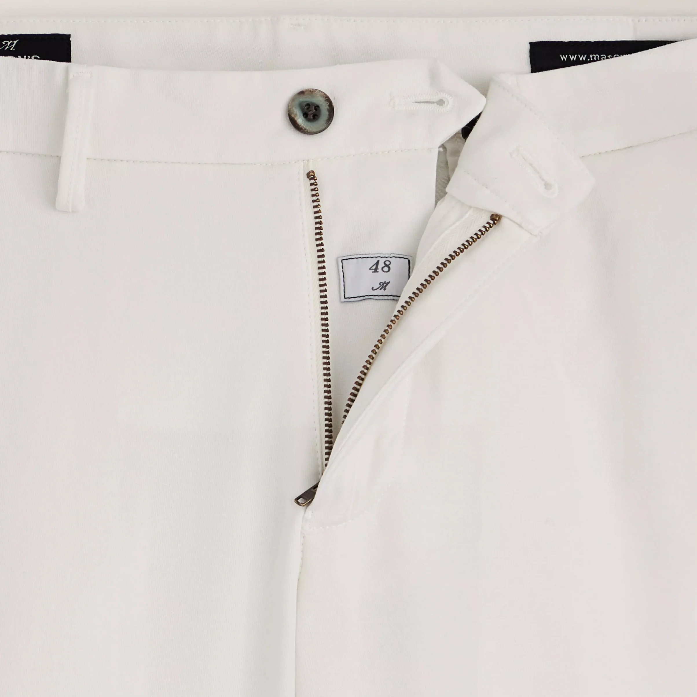 White Chino Gaberdine Stretch Chino - Mason's - Image 10