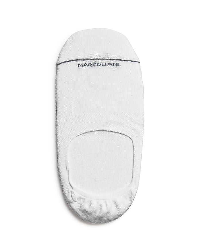 White Invisible Touch Pima Cotton No-Show Socks - Marcoliani - Image 2