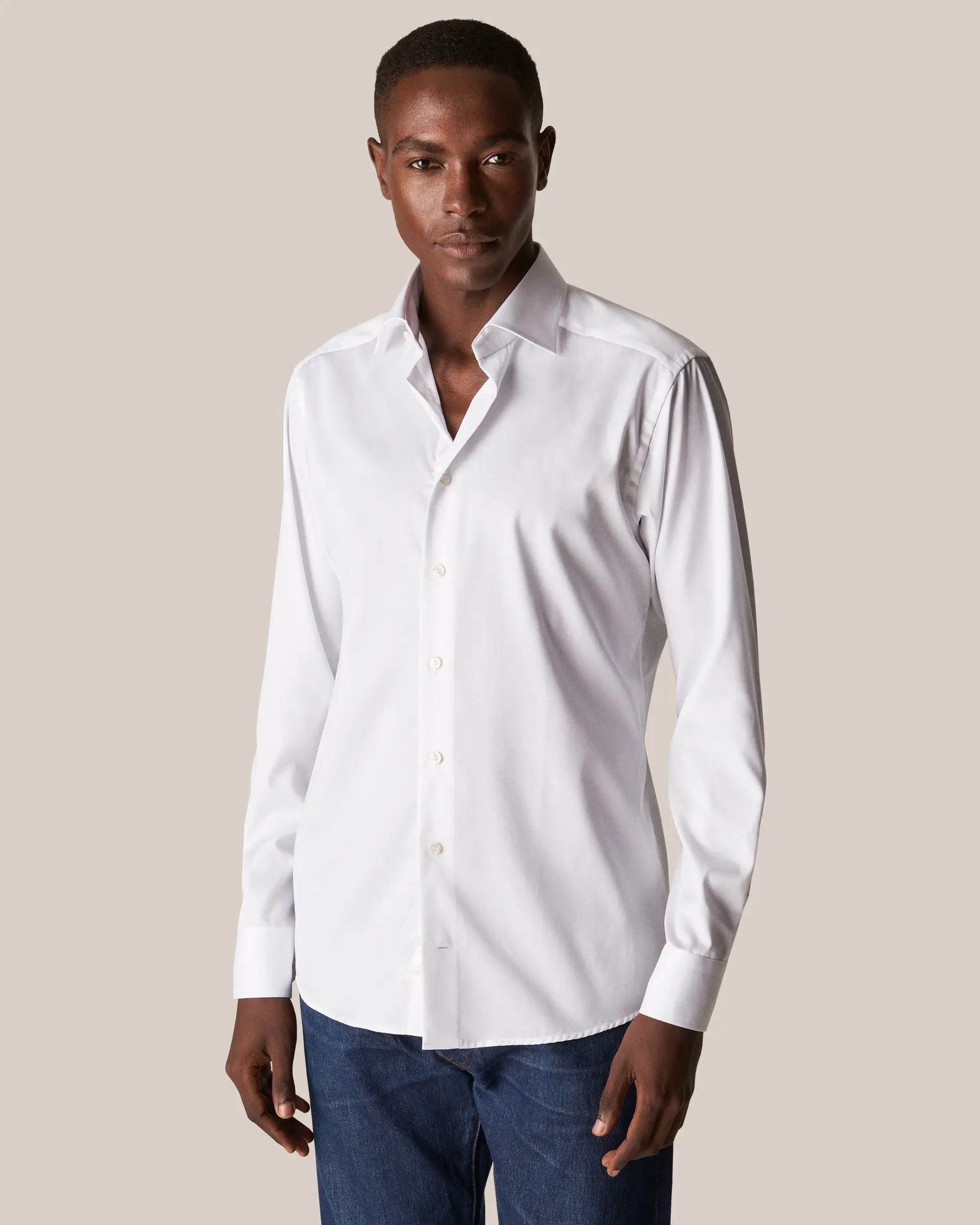 White Signature Twill Contemporary Fit Dress Shirt - ETON - Image 10